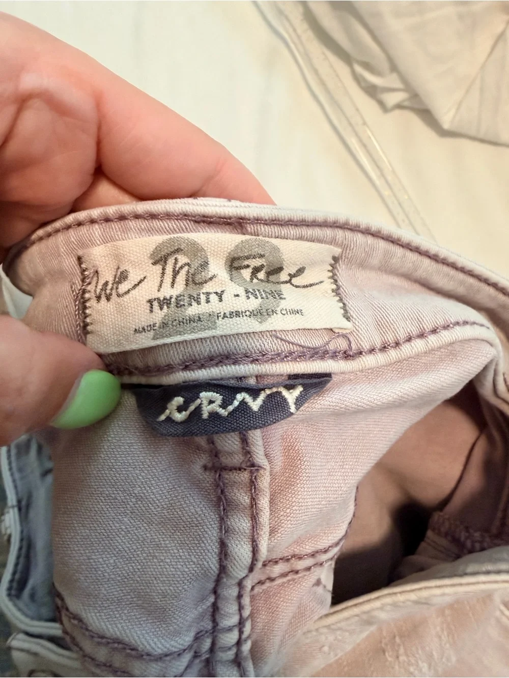 Free People Taupe Frayed Hem High-Rise Jean Shorts
